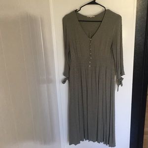 Reborn J MIDI Women’s Dress XL Green Swiss Dot